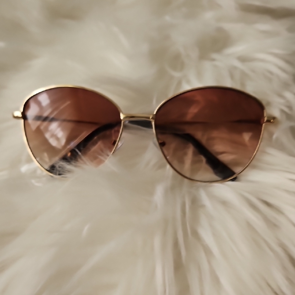Othr Gold Frame Sunglasses with Brown Lenses